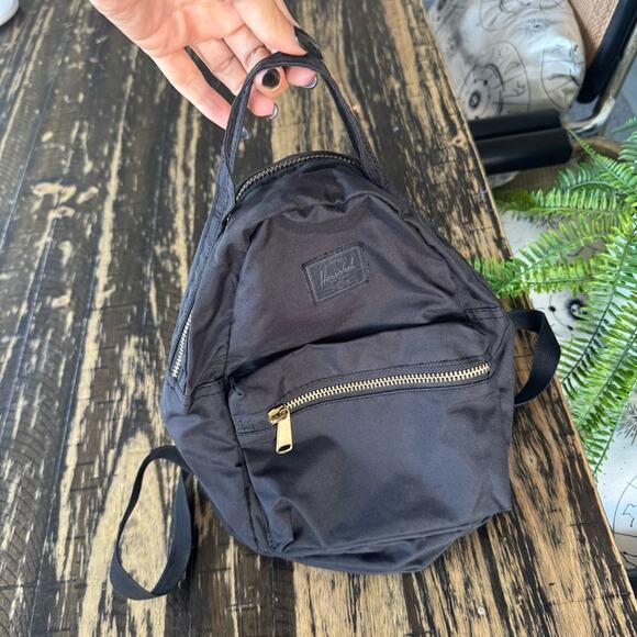 Herschel – Nova Mini-Volume Backpack (Black with Gold Hardware) main image 14